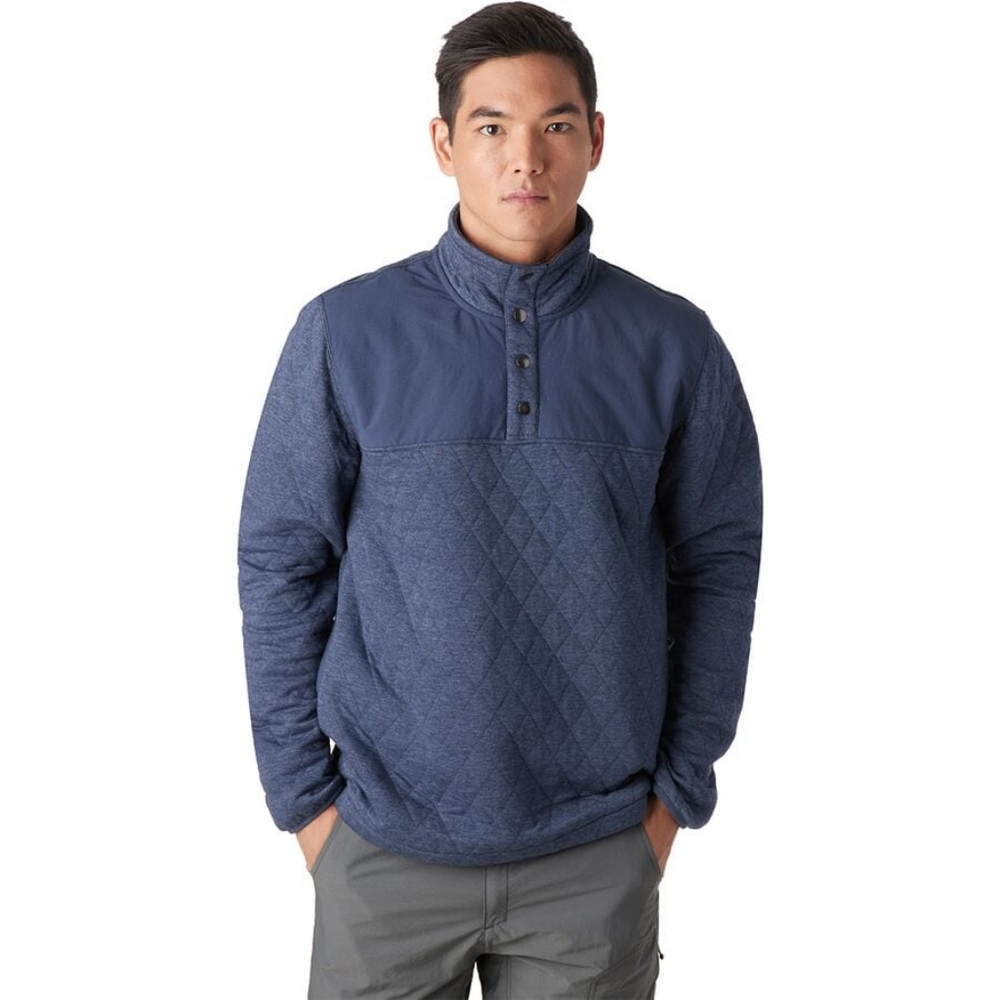 Like-New Quilted 1/4 Button Pullover - Men's